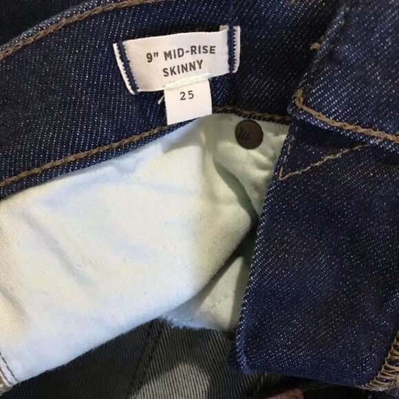 Madewell dark wash jeans Size 25 skinny inseam 29” denim casual mid rise - Picture 5 of 6